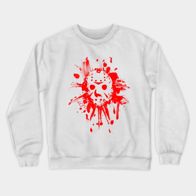 Jason Voorhees Blood Spatter Crewneck Sweatshirt by ANewKindOfFear